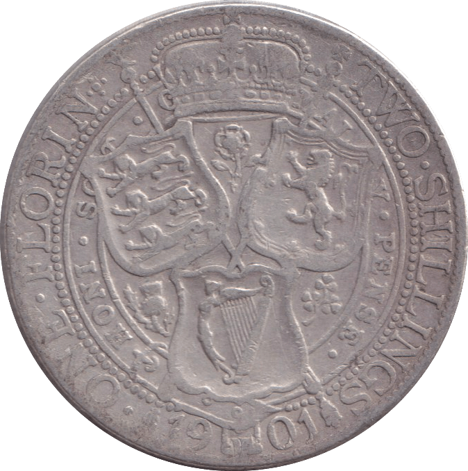 1901 FLORIN ( FINE ) - FLORIN - Cambridgeshire Coins