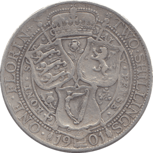 1901 FLORIN ( FINE ) - FLORIN - Cambridgeshire Coins