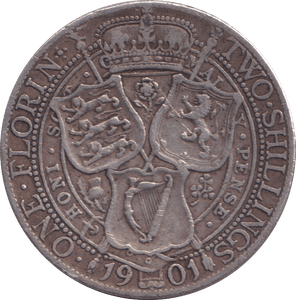 1901 FLORIN ( FINE ) - FLORIN - Cambridgeshire Coins