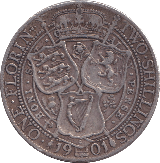 1901 FLORIN ( FINE ) - FLORIN - Cambridgeshire Coins