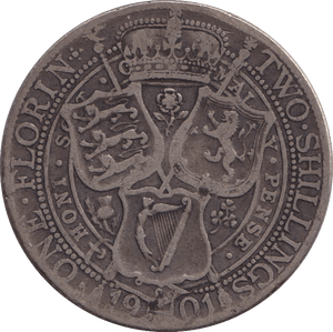 1901 FLORIN ( FINE ) - WORLD COINS - Cambridgeshire Coins