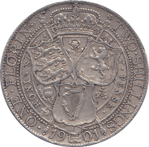 1901 FLORIN ( GVF ) - FLORIN - Cambridgeshire Coins