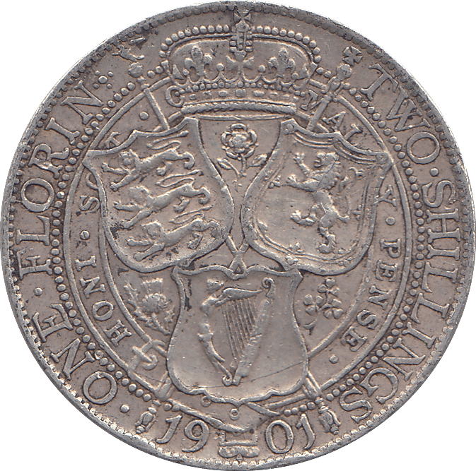 1901 FLORIN ( GVF ) - FLORIN - Cambridgeshire Coins