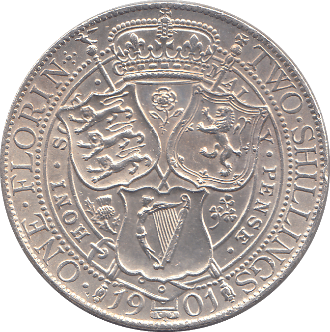 1901 FLORIN ( UNC ) - FLORIN - Cambridgeshire Coins