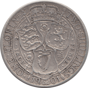 1901 FLORIN ( VF ) - FLORIN - Cambridgeshire Coins