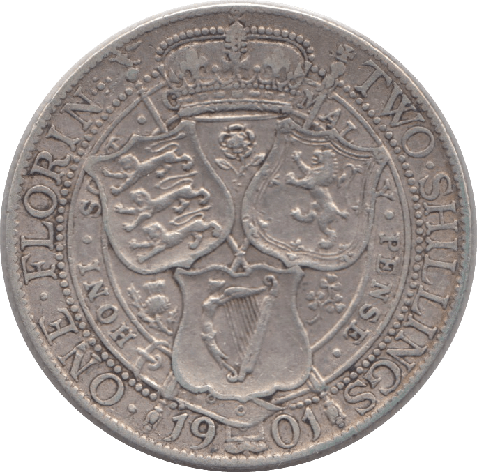 1901 FLORIN ( VF ) - FLORIN - Cambridgeshire Coins