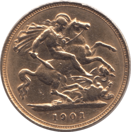 1901 GOLD HALF SOVEREIGN ( EF ) - Half Sovereign - Cambridgeshire Coins