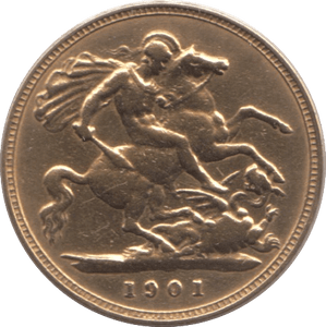 1901 GOLD HALF SOVEREIGN ( GVF ) - Half Sovereign - Cambridgeshire Coins