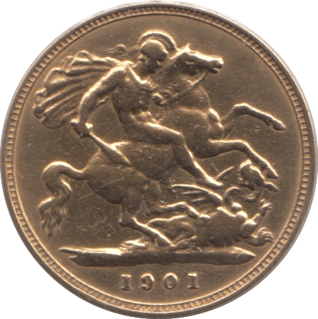 1901 GOLD HALF SOVEREIGN ( GVF ) - Half Sovereign - Cambridgeshire Coins