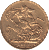1901 GOLD SOVEREIGN MELBOURNE MINT ( GVF ) - SOVEREIGN - Cambridgeshire Coins