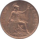 1901 HALF PENNY ( AUNC ) - HALFPENNY - Cambridgeshire Coins
