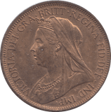 1901 HALF PENNY ( AUNC ) - HALFPENNY - Cambridgeshire Coins
