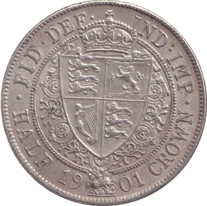 1901 HALFCROWN ( AUNC ) - HALFCROWN - Cambridgeshire Coins