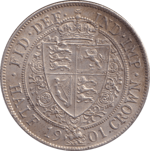 1901 HALFCROWN ( EF ) - HALFCROWN - Cambridgeshire Coins