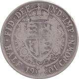1901 HALFCROWN ( F ) - HALFCROWN - Cambridgeshire Coins