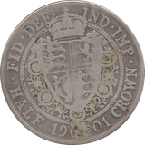 1901 HALFCROWN ( FINE ) - HALFCROWN - Cambridgeshire Coins