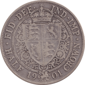1901 HALFCROWN ( FINE ) - Halfcrown - Cambridgeshire Coins