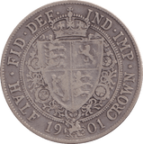 1901 HALFCROWN ( FINE ) - Halfcrown - Cambridgeshire Coins