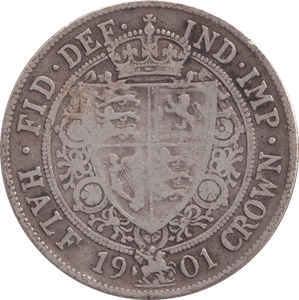 1901 HALFCROWN ( FINE ) - Halfcrown - Cambridgeshire Coins