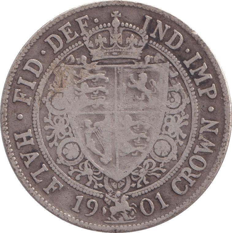 1901 HALFCROWN ( FINE ) - Halfcrown - Cambridgeshire Coins