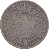 1901 HALFCROWN ( FINE ) - Halfcrown - Cambridgeshire Coins