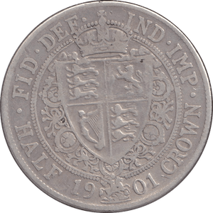 1901 HALFCROWN ( VF ) - HALFCROWN - Cambridgeshire Coins