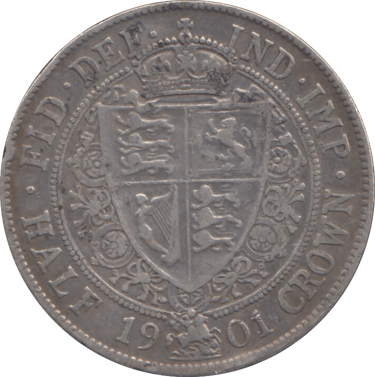 1901 HALFCROWN ( VF ) - HALFCROWN - Cambridgeshire Coins