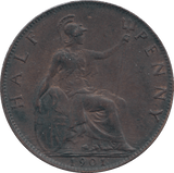 1901 HALFPENNY ( AUNC ) - HALFPENNY - Cambridgeshire Coins