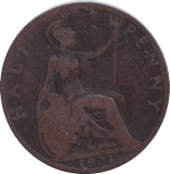 1901 HALFPENNY ( NF ) - HALFPENNY - Cambridgeshire Coins