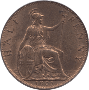 1901 HALFPENNY ( UNC ) - Halfpenny - Cambridgeshire Coins