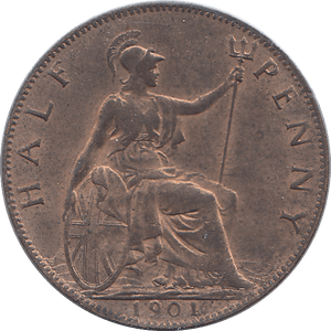 1901 HALFPENNY ( UNC ) - HALFPENNY - Cambridgeshire Coins