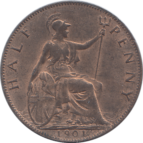 1901 HALFPENNY ( UNC ) - HALFPENNY - Cambridgeshire Coins