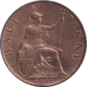 1901 HALFPENNY ( UNC ) - HALFPENNY - Cambridgeshire Coins