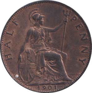 1901 HALFPENNY ( UNC ) - HALFPENNY - Cambridgeshire Coins