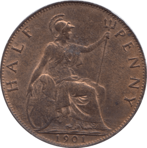 1901 HALFPENNY ( UNC ) - Halfpenny - Cambridgeshire Coins