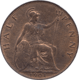1901 HALFPENNY ( UNC ) - Halfpenny - Cambridgeshire Coins