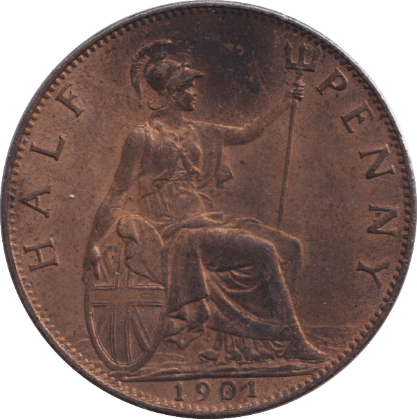 1901 HALFPENNY ( UNC ) - HALFPENNY - Cambridgeshire Coins