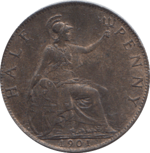 1901 HALFPENNY ( UNC ) - HALFPENNY - Cambridgeshire Coins
