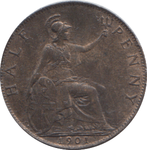 1901 HALFPENNY ( UNC ) - HALFPENNY - Cambridgeshire Coins