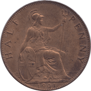 1901 HALFPENNY ( UNC ) - Halfpenny - Cambridgeshire Coins