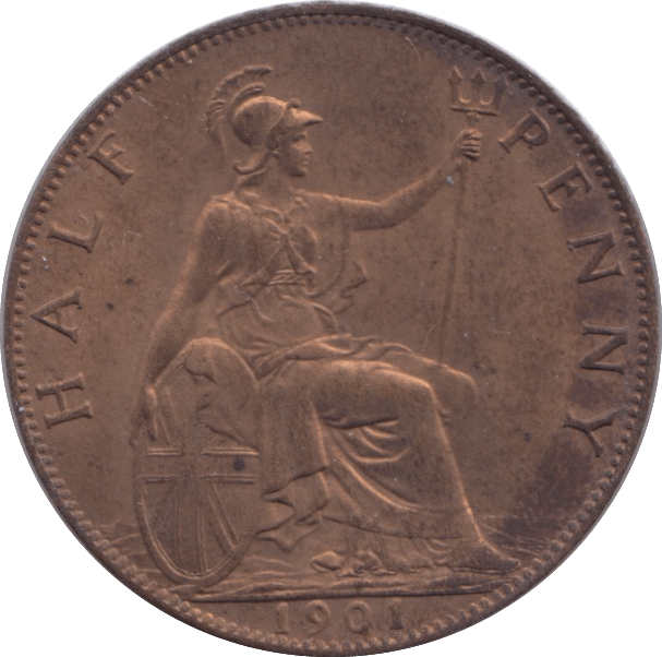 1901 HALFPENNY ( UNC ) - Halfpenny - Cambridgeshire Coins