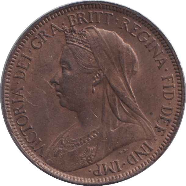 1901 HALFPENNY ( UNC ) - WORLD COINS - Cambridgeshire Coins