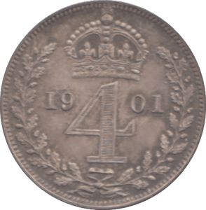 1901 MAUNDY FOUR PENCE ( UNC ) 2 - MAUNDY FOURPENCE - Cambridgeshire Coins
