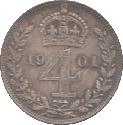 1901 MAUNDY FOUR PENCE ( UNC ) 2 - MAUNDY FOURPENCE - Cambridgeshire Coins