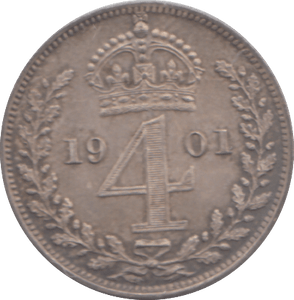 1901 MAUNDY FOUR PENCE ( UNC ) 3 - MAUNDY FOURPENCE - Cambridgeshire Coins