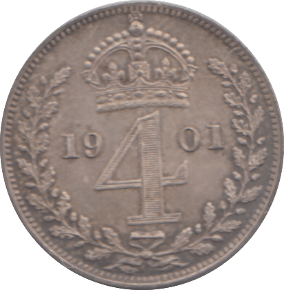 1901 MAUNDY FOUR PENCE ( UNC ) 3 - MAUNDY FOURPENCE - Cambridgeshire Coins