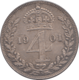 1901 MAUNDY FOUR PENCE ( UNC ) 3 - MAUNDY FOURPENCE - Cambridgeshire Coins