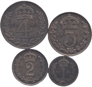 1901 MAUNDY SET VICTORIA - Maundy Set - Cambridgeshire Coins