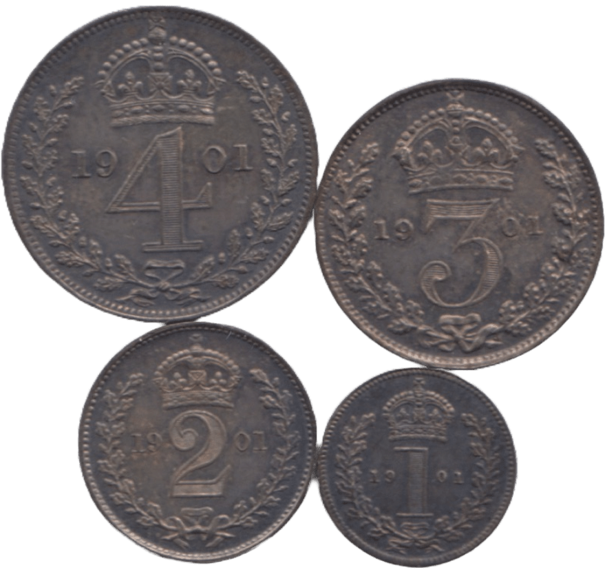 1901 MAUNDY SET VICTORIA - Maundy Set - Cambridgeshire Coins