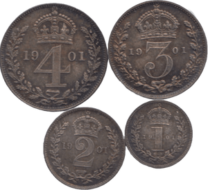 1901 MAUNDY SET VICTORIA - Maundy Set - Cambridgeshire Coins